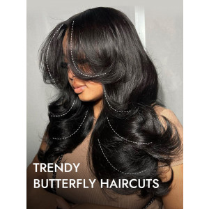 Butterfly Layers Body Wave 6x8 Lace Wig