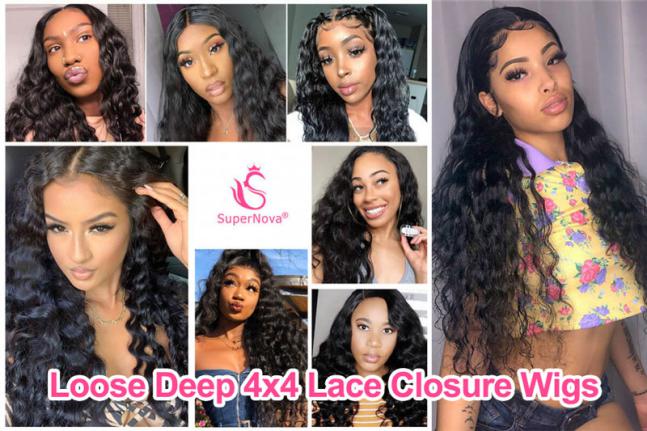 Loose Deep 4x4 Lace Closure Wigs Loose Deep 4x4 Lace Closure Wigs