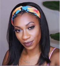 Natural Black Straight Human Hair Headband Wigs Natural Black Straight Human Hair Headband Wigs