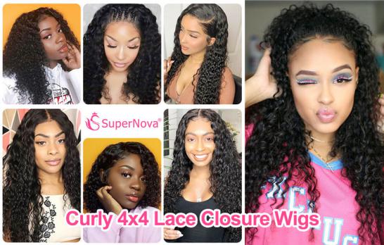 Curly 4x4 Lace Closure Wigs Curly 4x4 Lace Closure Wigs