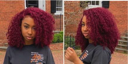 Burgundy Curly Human Hair Lace Front Wigs Burgundy Curly Human Hair Lace Front Wigs